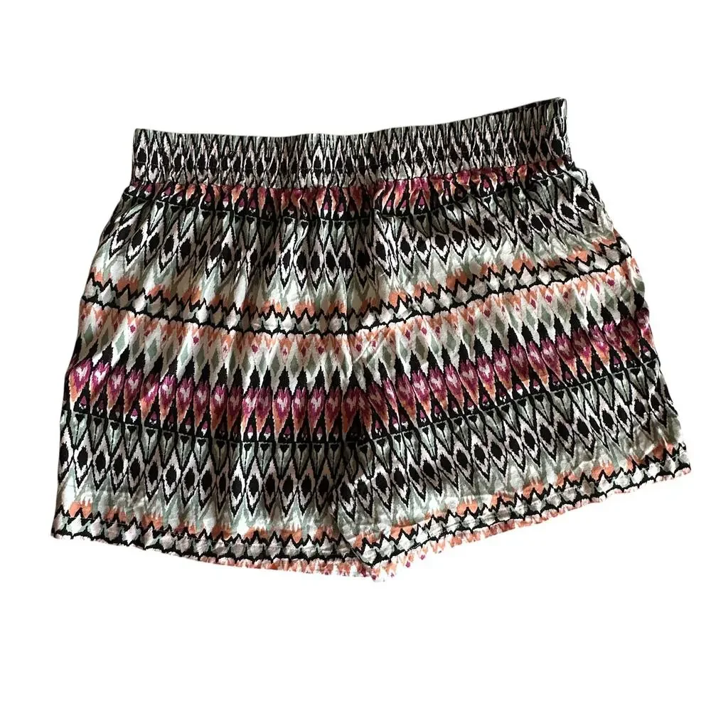 Wildfox Colorful Shorts Womens XL Pullon Pockets Casual Hi Rise Boho Beachy